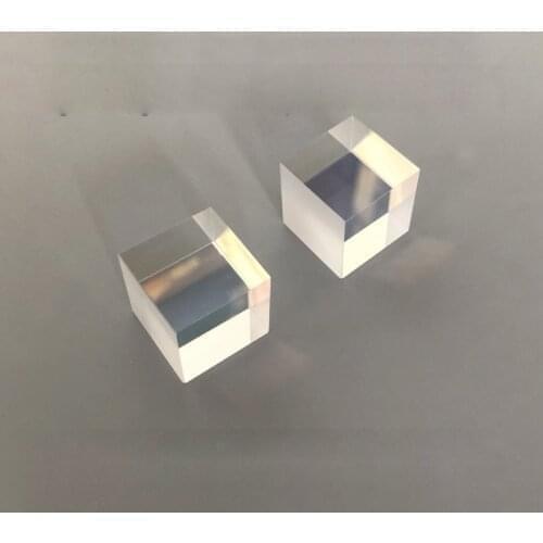 Beamsplitter Glued Cube 15 * 15 * 15mm Split Ratio 5: 5 K9 Material Semi-transflective Optical Experiment Custom Laser Cube