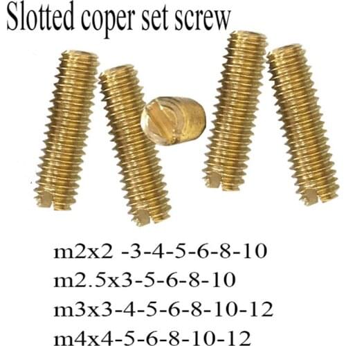 M2 M2.5 M3 M4 copper Slotted Set Screws With Flat Point end Grub Screw Passive adjusting duplexer filter combiner dual tuner