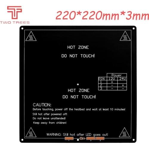 MK3 Mk2 Heated Bed 12V 24V Parts For Reprap Mendel Hot Bed 3D Printer Part 220*220mm Aluminium Plate Heating bed PCB Accessories