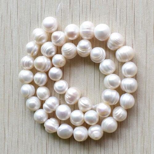 Fashion Natural freshwater Pearl Irregular round loose beads 9-10mm for jewelry accessories making wholesale 42pcs/lot