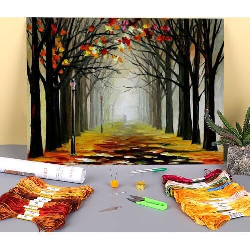 Almost Winter Printed 11CT Cross-Stitch Complete Kit DIY Embroidery DMC Threads Sewing Craft Handmade Needlework Home Sales