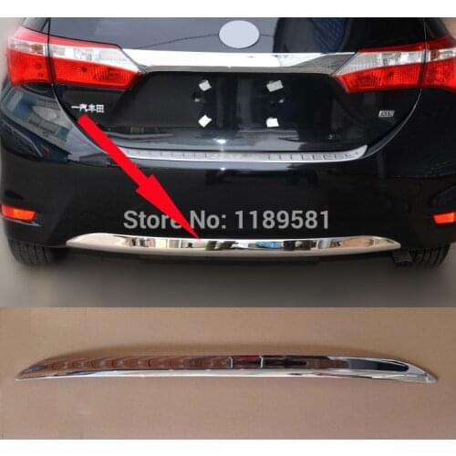 For Toyota Corolla 2014 2015 2016 ABS Chrome Rear Bumper Cover Trim Molding Garnish Styling Strips Stickers Accessories