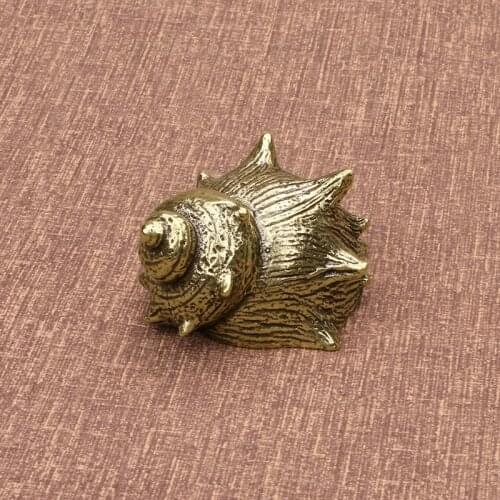 New Copper Conch Figurines Miniatures Home Garden Decoration Brass Annimal Antique Office Desktop Ornaments Crafts Table Tea Pet