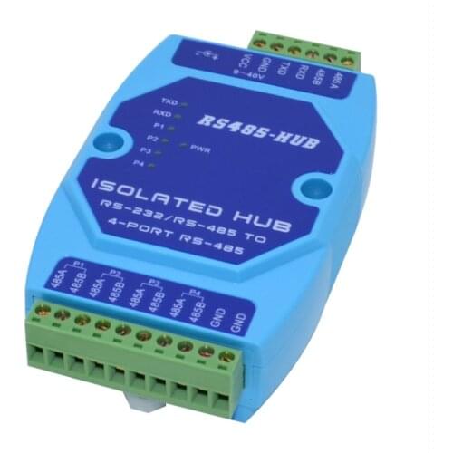 Industrial level optoelectronic isolation 4-way RS485 collector sub sharer 485 divider 485hub 1 in 4 out