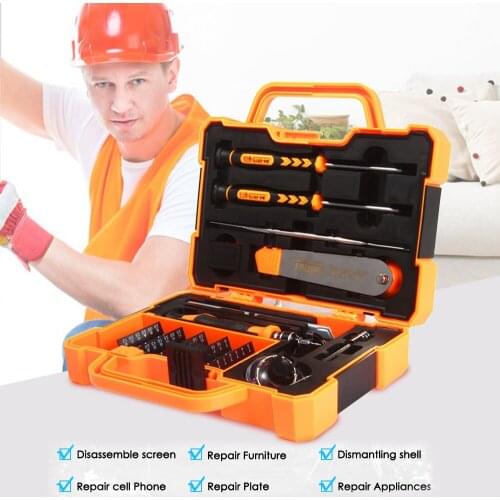 Wholesale JM-8139 45 in1 Professional Precision Screwdriver Set Hand Tool Box Set Tweezers Tools for iPhone PC Repair Tools Kit
