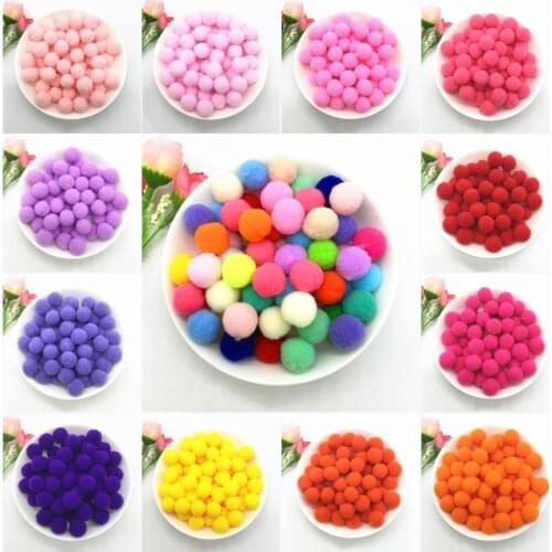15mm Pompom Ball Round Pompones DIY Crafts Soft Pom Poms Sewing Scrapbooking DIY Toy Homeade Wedding Decoration Supplies 20g