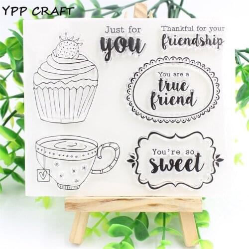 YPP CRAFT A Small Cake Transparent Clear Silicone Stamp/Seal for DIY scrapbooking/photo album Decorative clear stamp sheets 552