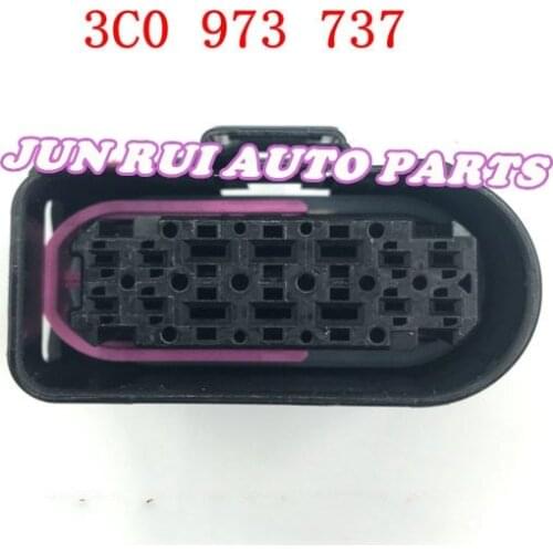 10pcs/lot 14 Pin/Way Xenon Headlamp Light Connector Plug With Wire Cable Pigtail For Volkswagen AUDI A4 A6L Q5 Q7 3C0973737