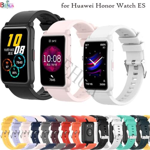 BEHUA Silicone 20mm WatchBand Strap For Huawei Honor Watch ES Original Smartwatch Bracelet Wristband For Amazfit GTS 2 /GTR 42mm