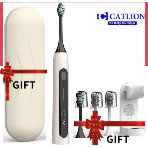 Sonic electric toothbrush adult ipx7 ultrasonic automatic fast charge tooth brush with touch screen head Travel case