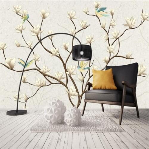 Modern Simple Fashion 3D Custom Wallpaper Fresh Living Room Bedroom Desktops Mural for Walls Light Color Flower Photo Wallpaper