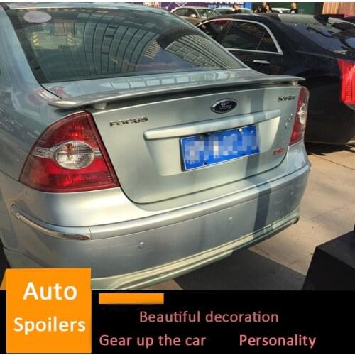 For Ford Focus Spoiler 2006 2007 2008 2009 2010 2011 High Quality ABS Material Car Rear Wing Primer Color Rear Spoiler Screw