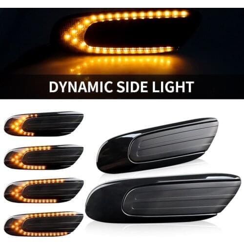 Led Dynamic Side Marker Turn Signal Indicator Repeater Light Sequential Blinker Lamp For BMW Mini Cooper F55 F56 F57 2014-2017