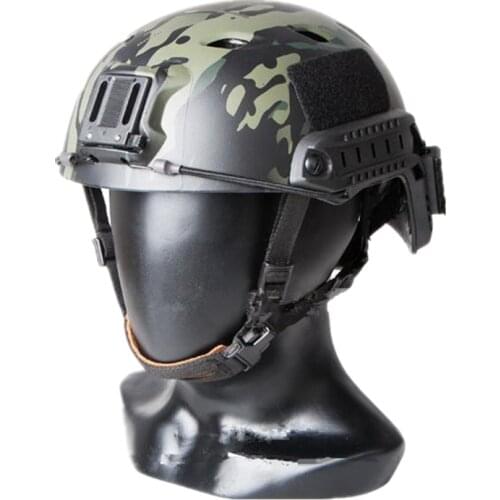 Tactical Base Jump Helmet BJ TYPE sports helmet for airsoft Paintball ABS protecting helmet multicam Black size L