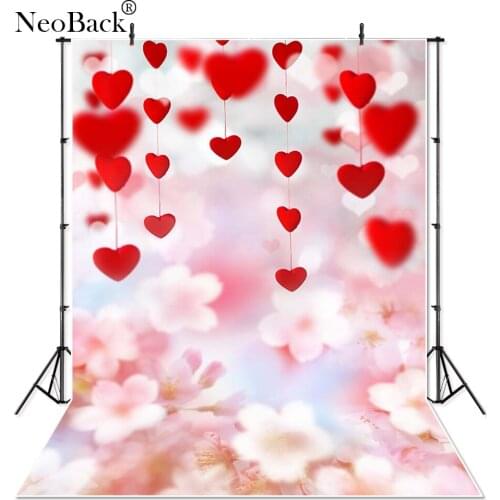 Thin Vinyl Valentines Photography Backdrops Heart Shaped Photo Background Computed Printed Photography studio props backdrop
