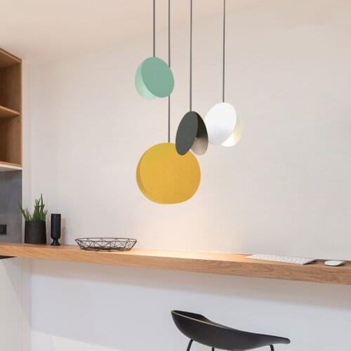 Creative shell dining table pendant lamp Nordic modern minimalist entrance balcony cafe iron bedside pendant lights