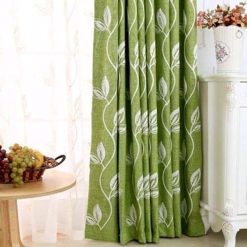 High quality European and American embrodered shading curtains for living room, bed room, children room emb. shading screens