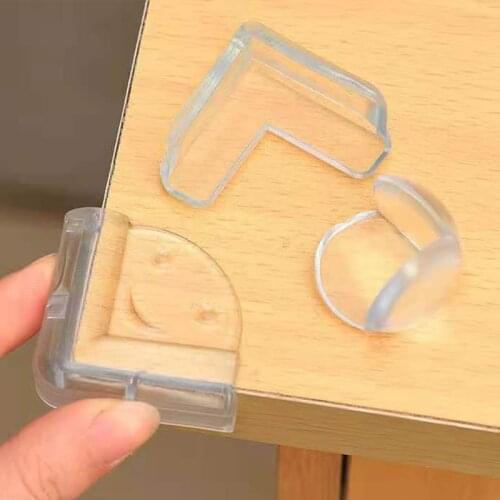 Home Safety Table Corner Silicone Protective Childrens Anti-collision Transparent Furniture 90 Degree Protection