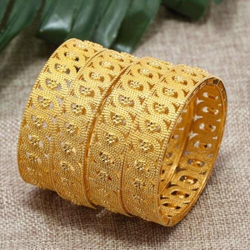1-4pcs /Twisted Bracelet for Women Dubai Bangles Ethiopian Bracelets & Bangles African Jewelry Arab Middle East