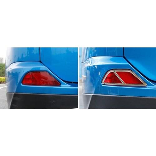 2 Pcs 5 Colors Luxury Car Rear Fog Light Lamp Cover Trims For TOYOTA RAV4 2016 Car Styling Auto Accessories