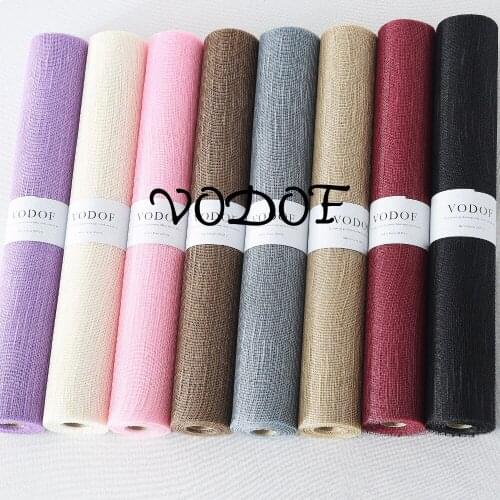 2017New Design Korea Cotton Deco Mesh Frabic Roll 10yard *21inch For Flower and Gift Packing
