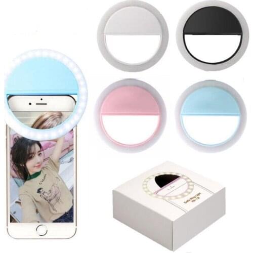 2020 New Arrival 1 Piece Universal Fashion Selfie Ring LED Light Lamp for Mobile Phone Lens With USB Port Charger