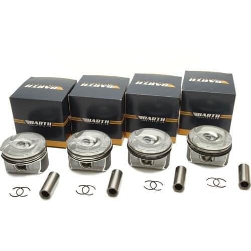 4x Engine Pistons & Rings 77mm for Peugeot Citroen Mini 1.6 THP Ø77.00mm 11257540609 11257566019