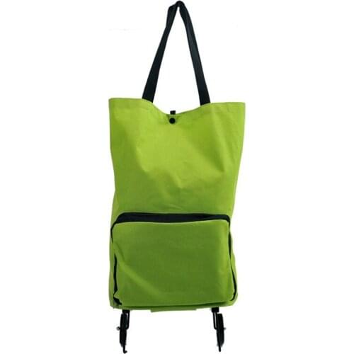 4PCS / LOT Shopping Bag Environmental Bag Reusable Tote Grocery Shopping Bag Collapsible Shopping Cart With Wheels