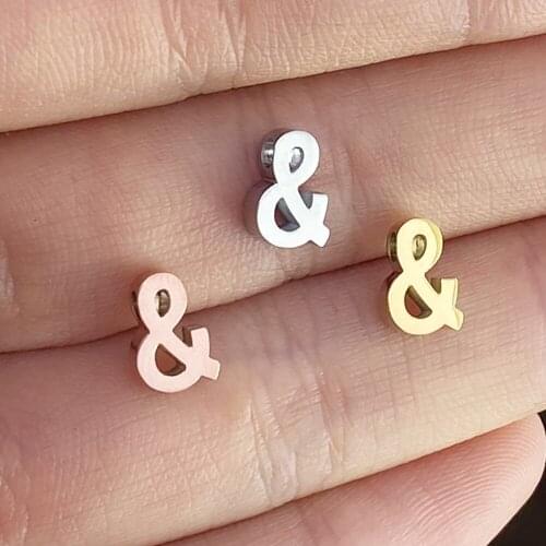 5Pcs/Lot Small Hole Bead Stainless Steel & Symbol Charms Mirror Polished DIY Bead for Jewelry Making 5.5*8mm