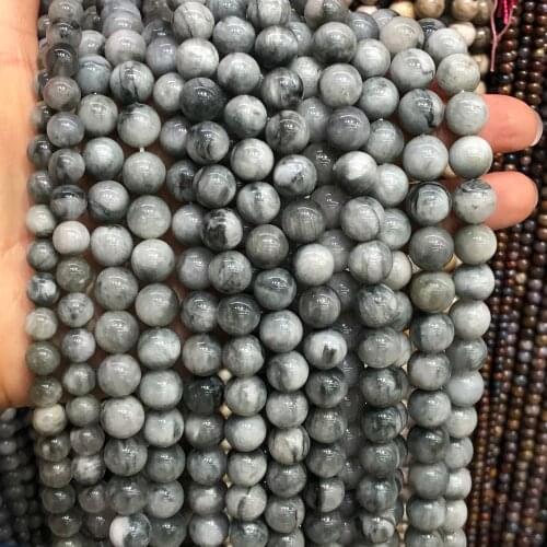 A+ Natural Gem Stone Eagle Eye Hawk Eye Round Beads For Jewelry Making Diy Bracelet Necklace Accessories Supplies 6 8 10 12mm
