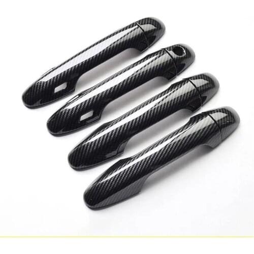 ABS Carbon Fiber Car Accessories For Toyota Tacoma 2015 2016 2017 2018 2019 Car Door Protector Handle Decoration Cover Trim