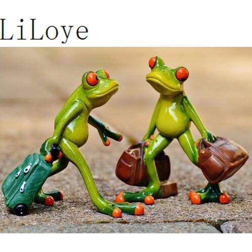 DIY Diamond Painting Cross Stitch Frog bag Mosaic Full Rhinestones Diamond Embroidery Icon Wall Sticker Decor Painting Kit FZ595