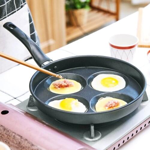Non stick coating fried egg omelet pan mini breakfast dumpling mould four holes pot egg roasting fryer 26cm