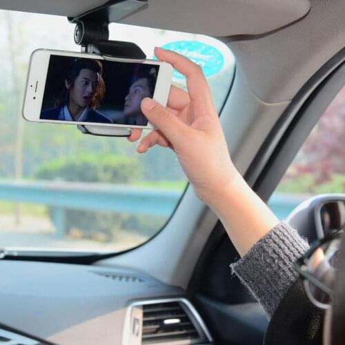 Car Phone Holder 360 Degree Rotation Mobile Phone Holder Stand Car Rearview Mirror Sun Visor Dashboard GPS Mount Stand Bracket