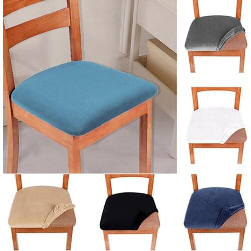 Velvet Chair Cover for Kitchen Dinning Room Wedding Banquet Washable Seat Case Dust-proof Seat Protector Home Decor