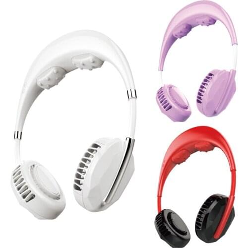 Bladeless Wearable Neck Fan, 360° Cooling Hands Free Sports Fan, USB Personal Massage Fan Aromatherapy Machine