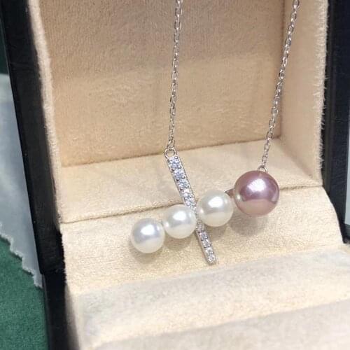 4 PEARL 925 Sterling Silver Necklace Chain with Pendant Findings Component Jewelry Parts Fittings for Pearls Corals Jades Stones