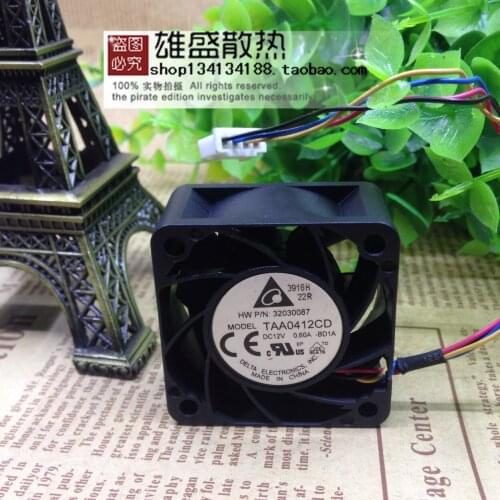 For Delta Taa0412cd 4020 12v 0.60a Double Roll 4-Wire Temperature Control Large Air Volume High-Speed Cooling Fan