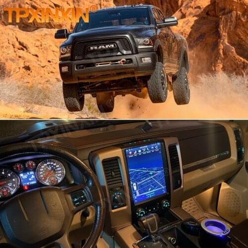 Tesla Screen Android 9 For Dodge RAM 1500 2500 2008 2009 2010 2011 2012 2013 2014 2015 2016-2019 Radio Receiver Player Head Unit