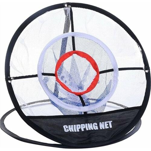 Golf Pop UP Indoor Outdoor Chipping Pitching Cages Mats Practice Easy Net Golf Training Aids Metal + Net