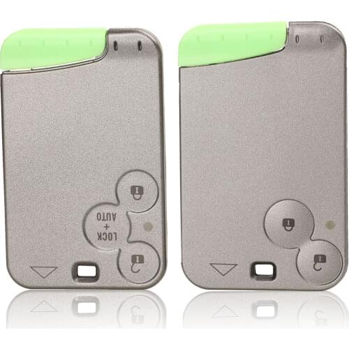 Jingyuqin 2 Buttons Replacement Remote Car Key Card Shell Case With Blade For Renault Laguna 2 clio 3 Espace auto Smart Card Key
