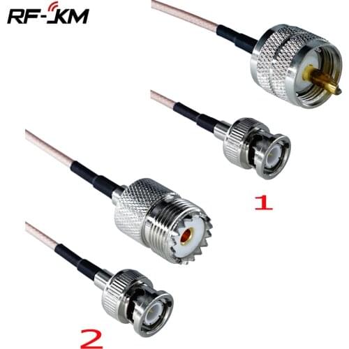 BNC Male to UHF PL259 Male SO239 Female plug Jumper Pigtail FPV RG316 Cable For Radio Antenna