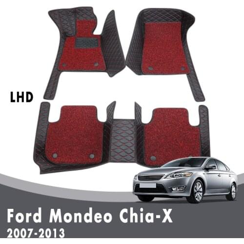 Custom Car Floor Mats For Ford Mondeo Chia-X 2013 2012 2011 2010 2009 2008 2007 Double Layer Wire Loop Interior Accessories Rugs
