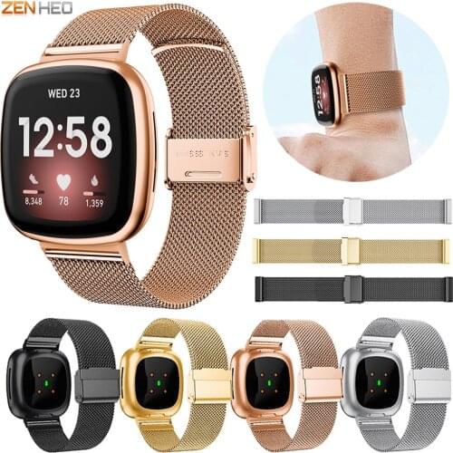 Milanese Bracelet Strap For Fitbit Versa 3 Smart Watch Band Replacement Watchband For Fitbit Versa Sense