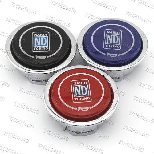 ND Car Racing Modified Steering Wheel Horn Button Center Cap Black/Blue/Red