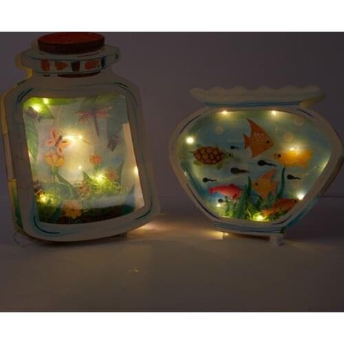 77HD 1Set World In Bottle DIY Craft Material Art Craft Set Popular Community Games for Toddlers Preschool Art Teaching Props