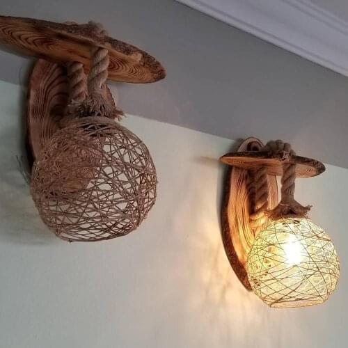 Wooden Natural Sconce Wall Lamp Light Wood Night Lamp For Bedroom Wall
