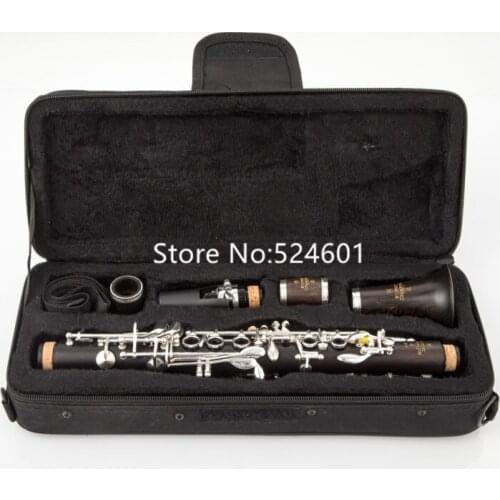 Real Picture Buffet E11 Clarinet Bb 17 Keys Ebony Wood Nickel Plated Professional musical instrument With Case Free Shipping