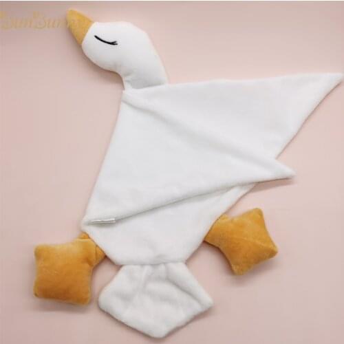 Swan Baby Snuggle Blanket for babies Adorable Baby Blankie with Soft Fabric For 0-12 Months.Cute Cartoon Saliva Tissue