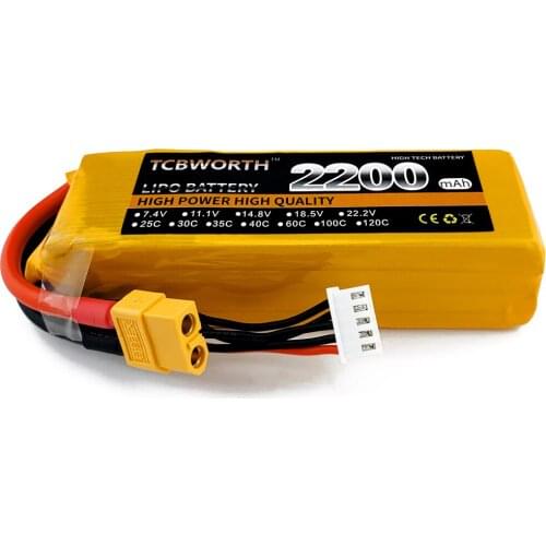 RC LiPo Battery 4S 14.8V 2200mAh 35C Burst Rate 70C For RC Drone Quadrotor Helicopter Car Boat Airplane 4S Batteries LiPo